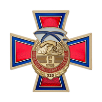 Знак на кресте «320 лет морской пехоте» с бланком удостоверения