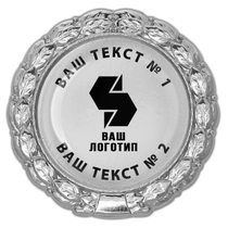 Знак «Корпоративный» со вставкой (чёрный логотип) цвет серебро