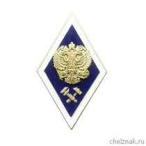 Знак «Об окончании технического ВУЗа» с накладным орлом