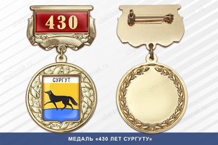 Медаль «430 лет Сургуту» с бланком удостоверения