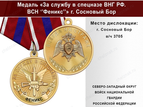 Медаль «За службу в Спецназе. ВСН "Феникс"» с бланком удостоверения