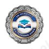 Знак «Вузовский» с центральной вставкой (под серебро) В006.2