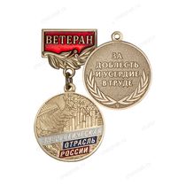 Медаль «Ветеран энергетической отрасли» с бланком удостоверения
