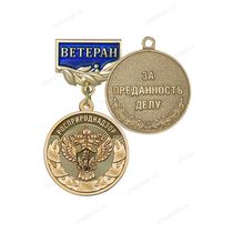 Медаль «Ветеран Росприроднадзора» с бланком удостоверения