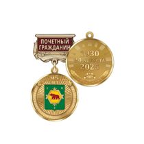 Медаль «95 лет Бурзянскому району Республики Башкортостан. Почётный гражданин» с бланком удостоверения