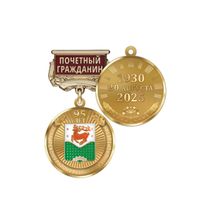 Медаль «95 лет Зилаирскому району Республики Башкортостан. Почётный гражданин» с бланком удостоверения