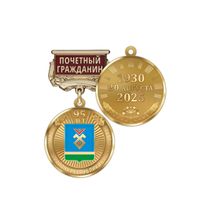 Медаль «95 лет Иглинскому району Республики Башкортостан. Почётный гражданин» с бланком удостоверения