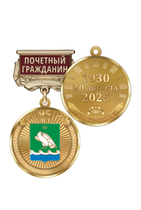 Медаль «95 лет Мелеузовскому району Республики Башкортостан. Почётный гражданин» с бланком удостоверения