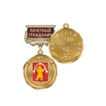 Медаль «95 лет Мишкинскому району Республики Башкортостан. Почётный гражданин» с бланком удостоверения
