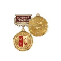 Медаль «95 лет Татышлинскому району Республики Башкортостан. Почётный гражданин» с бланком удостоверения
