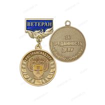 Медаль «Ветеран Ространснадзора» с бланком удостоверения