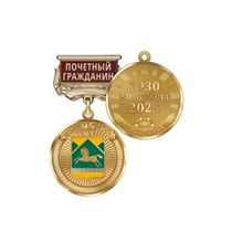 Медаль «95 лет Учалинскому району Республики Башкортостан. Почётный гражданин» с бланком удостоверения