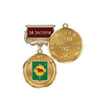 Медаль «95 лет Бурзянскому району Республики Башкортостан. За заслуги» с бланком удостоверения