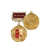 Медаль «95 лет Татышлинскому району Республики Башкортостан. За заслуги» с бланком удостоверения