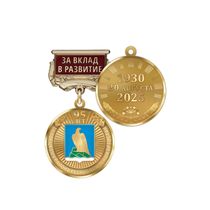 Медаль «95 лет Белорецкому району Республики Башкортостан. За вклад в развитие» с бланком удостоверения