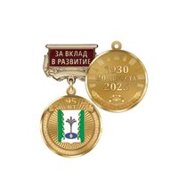 Медаль «95 лет Гафурийскому району Республики Башкортостан. За вклад в развитие» с бланком удостоверения