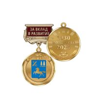 Медаль «95 лет Дуванскому району Республики Башкортостан. За вклад в развитие» с бланком удостоверения
