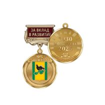 Медаль «95 лет Калтасинскому району Республики Башкортостан. За вклад в развитие» с бланком удостоверения