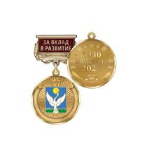 Медаль «95 лет Чишминскому району Республики Башкортостан. За вклад в развитие» с бланком удостоверения