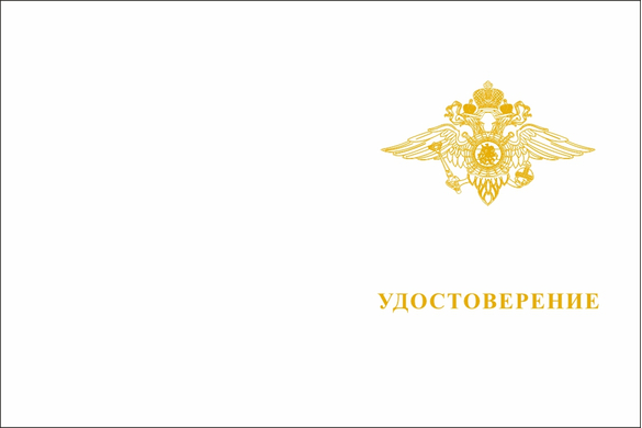 Лицевая сторона награды Медаль «За заслуги в службе в особых условиях» МВД России с бланком удостоверения