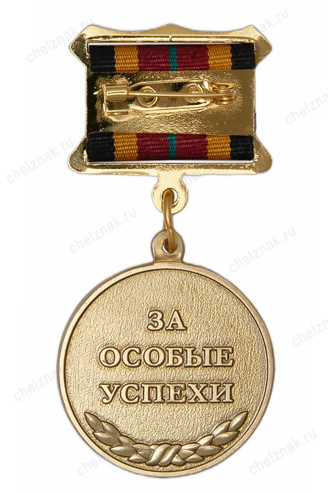 Реверс награды Медаль на квадроколодке «За особые успехи в кадетском образовании» с бланком удостоверения