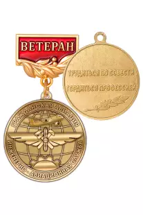 Медаль «Ветеран инженерно-авиационной службы ГА» с бланком удостоверения