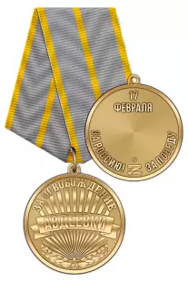 Медаль «За освобождение Авдеевки» с бланком удостоверения