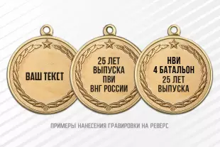 Медаль «Юбилей выпуска военного института ВНГ РФ» с бланком удостоверения, дополнительное фото 1