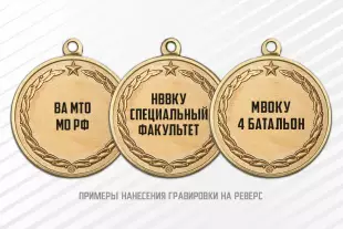 Медаль «Выпускнику общевойскового училища МО РФ» с бланком удостоверения, дополнительное фото 1