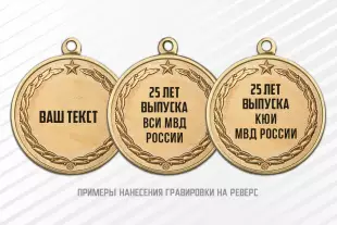 Медаль «Юбилей ВУЗа МВД России» с бланком удостоверения, дополнительное фото 1