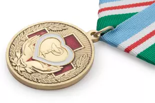 3D фото награды Медаль «За милосердие и помощь» с бланком удостоверения