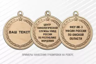 Медаль «115 лет служебной кинологии России» с бланком удостоверения, дополнительное фото 1