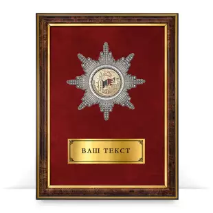 Лицевая сторона награды Панно с орденом «В честь 35-летия вывода войск из Афганистана»