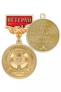 Медаль «Ветеран радиоэлектронной разведки ВС РФ» с бланком удостоверения