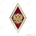 Академический нагрудный знак (ромб) «Об окончании университета», красный(пуссета)