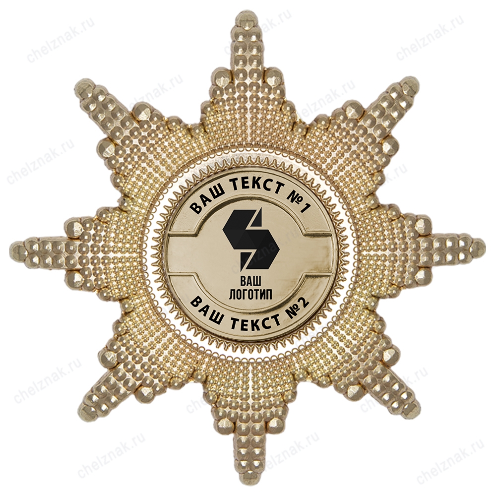 Орден «Корпоративный» со вставкой (стандартный вариант, золото) К004.4