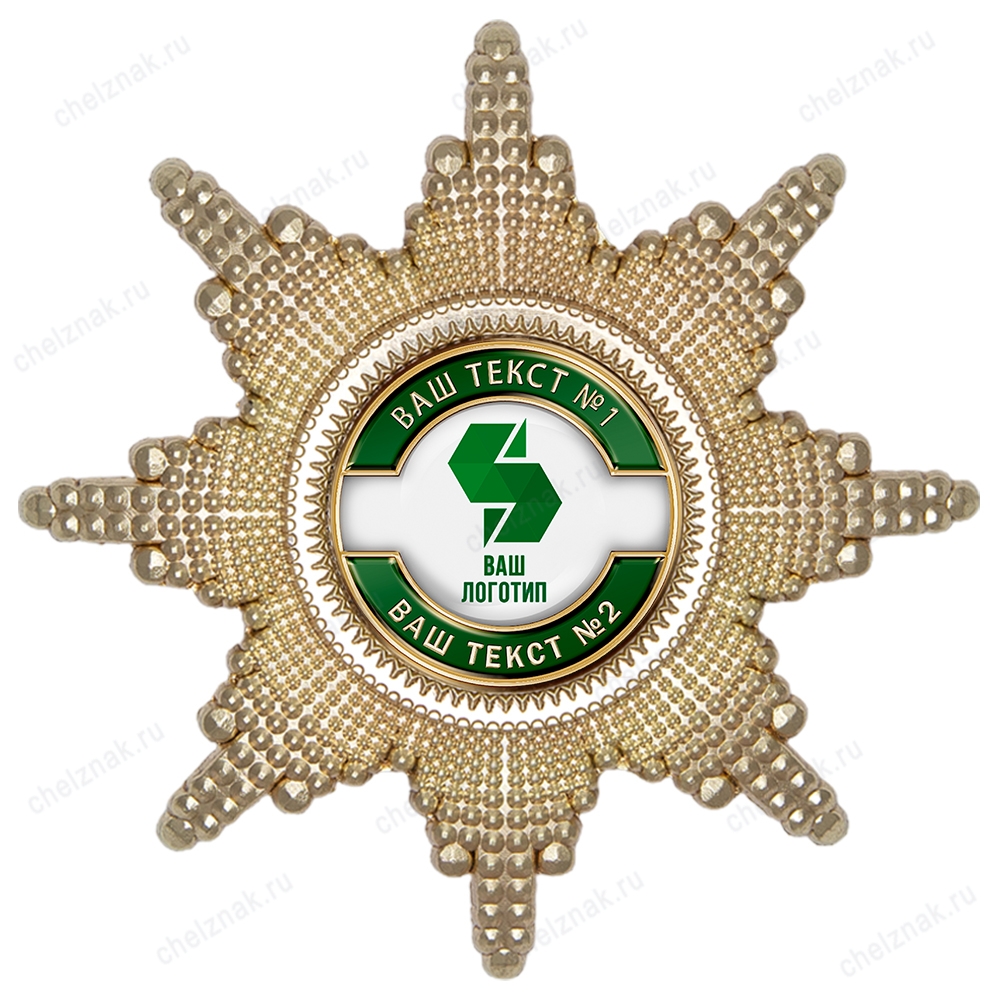Орден «Корпоративный» со вставкой (стандартный вариант, зелёный) К004.3