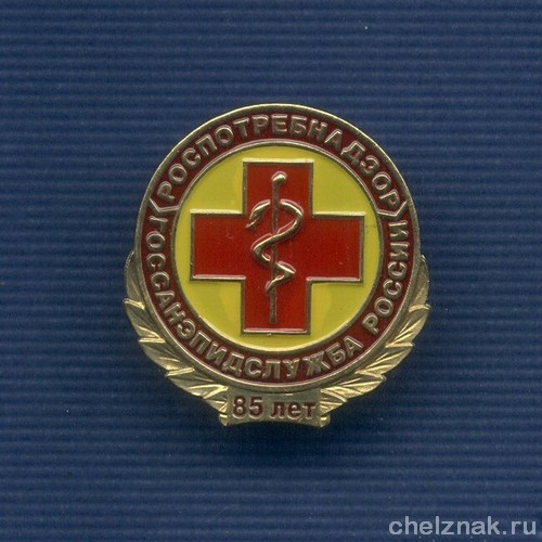 Знак «85 лет Госсанэпидемслужбе России»
