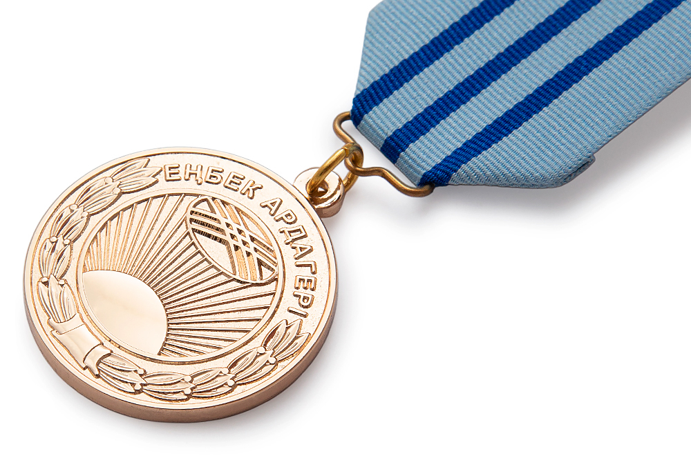 3D фото награды Медаль «Енбек ардагерi» (Ветеран труда Республики Казахстан)