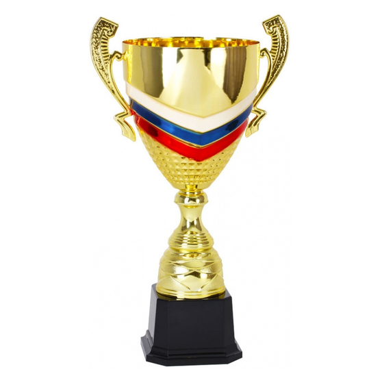 Лицевая сторона награды Кубок с ручками №127171, золото/триколор