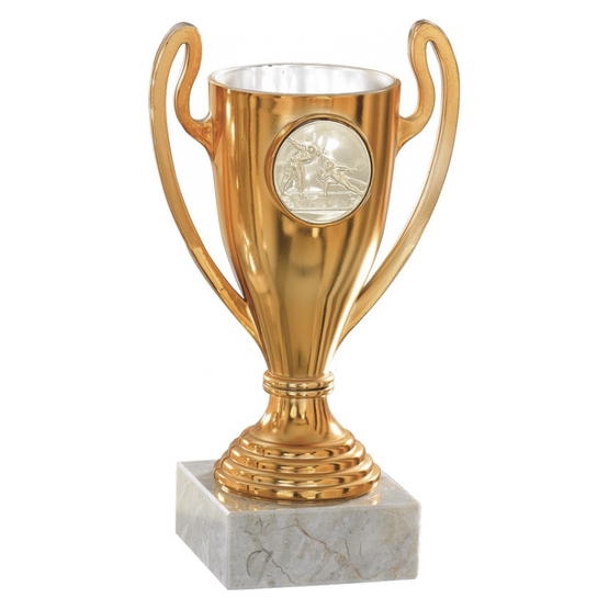 Лицевая сторона награды Кубок с ручками №127318, золото/серебро/бронза