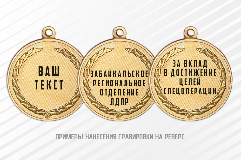 Медаль «За добросовестный труд в условиях СВО» с бланком удостоверения, дополнительное фото 1