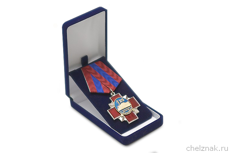 Футляр велюровый под знак/медаль (10,5*5,5) темно-синий
