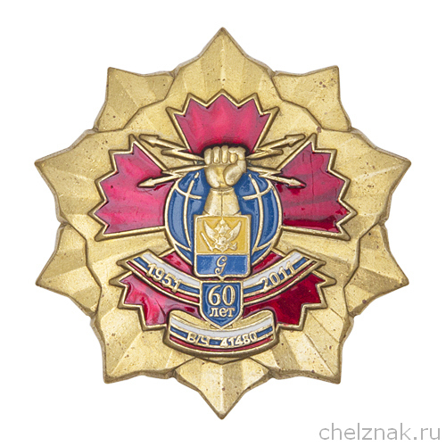 Нагрудный знак  «60 лет вч 41480 п.Тойворово ЛО»