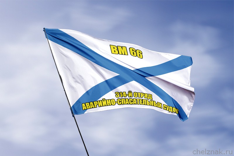 3D фото награды Андреевский флаг ВМ 66
