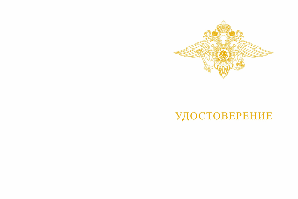 Бланк лицевая сторона Медаль МВД РФ «И.Д. Путилин» с бланком удостоверения