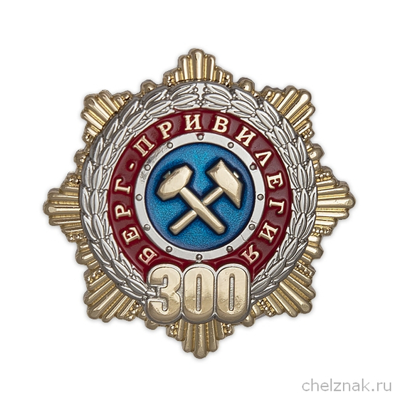 Знак «300 лет Берг - Привилегии»