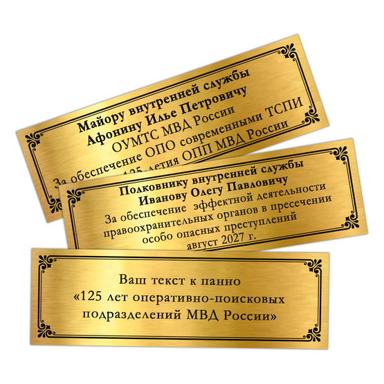 Наградное панно «125 лет Оперативно-поисковым подразделениям МВД России», дополнительное фото 1
