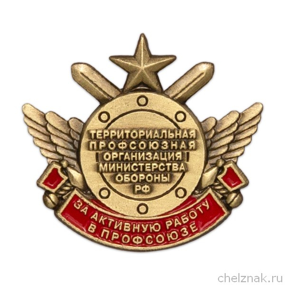 Знак ТПО МО РФ «За активную работу в профсоюзе»