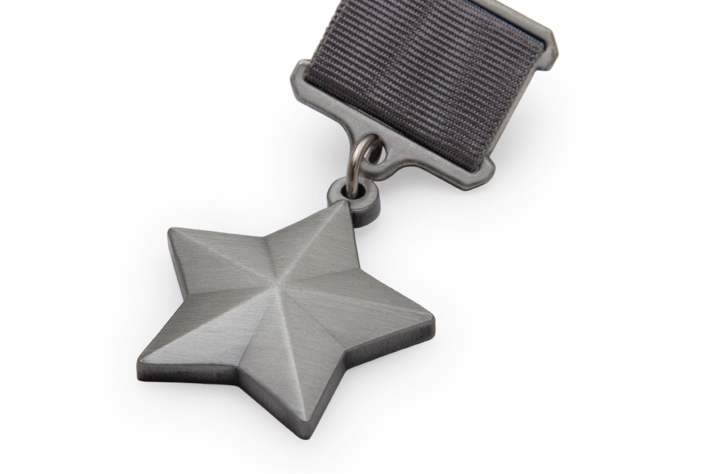 3D фото награды Медаль «Платиновая звезда Героя ЧВК Вагнер», муляж
